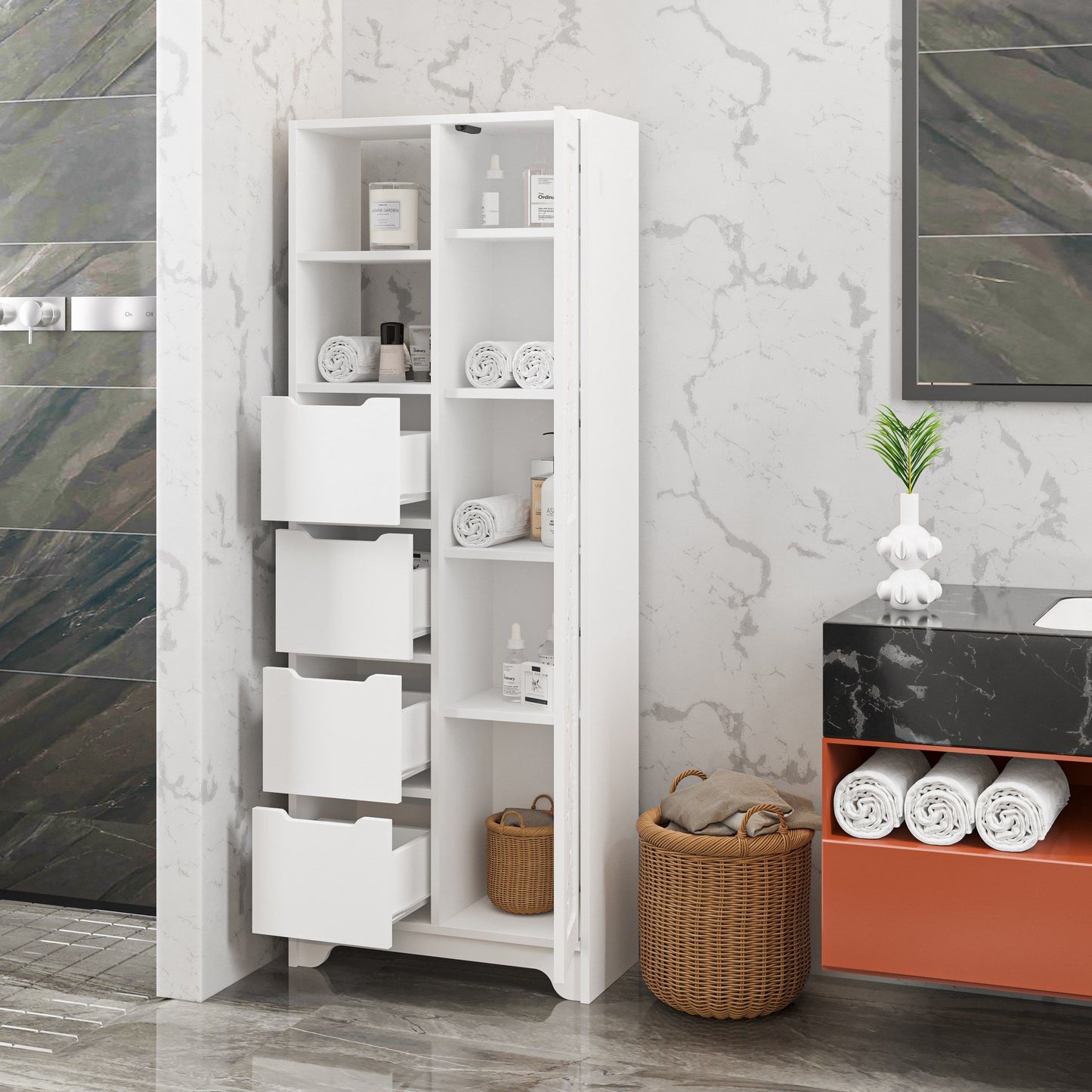 Yada - White - Bathroom Cabinet