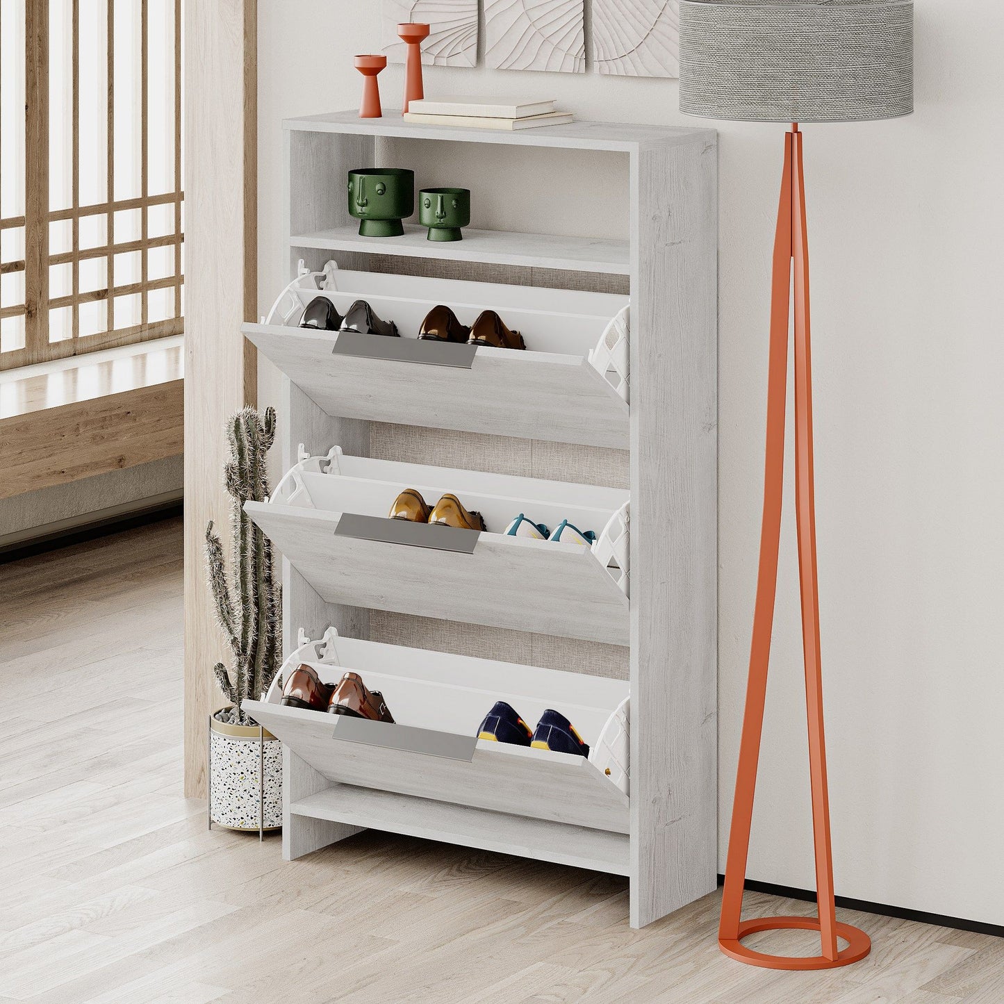Kaju - White - Shoe Cabinet