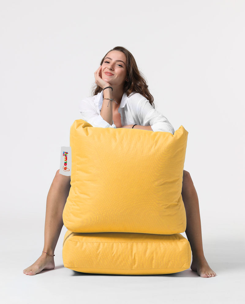 Siesta Sofa Bed Pouf - Yellow - Garden Bean Bag