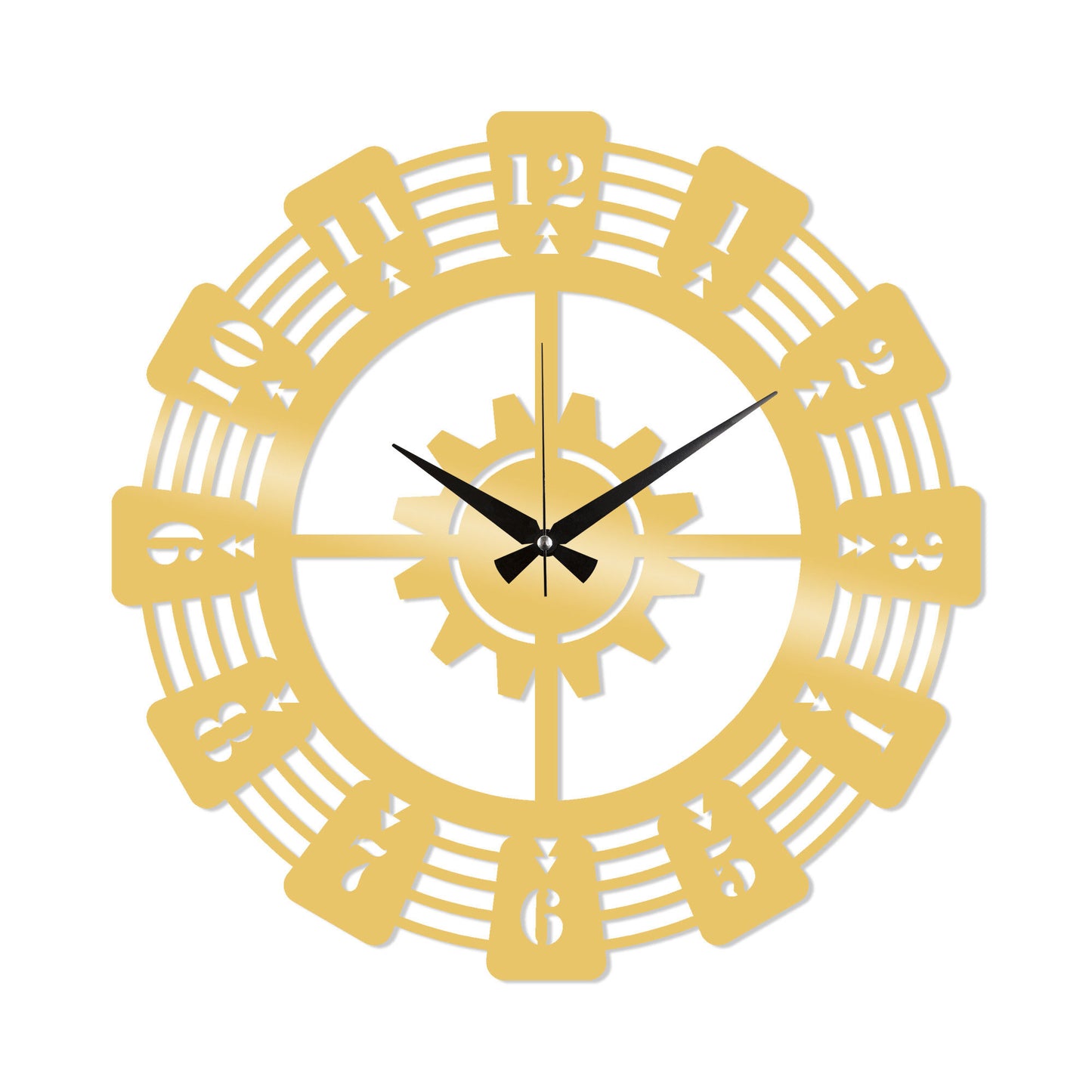 Metal Wall Clock 22 - Gold - Decorative Metal Wall Clock