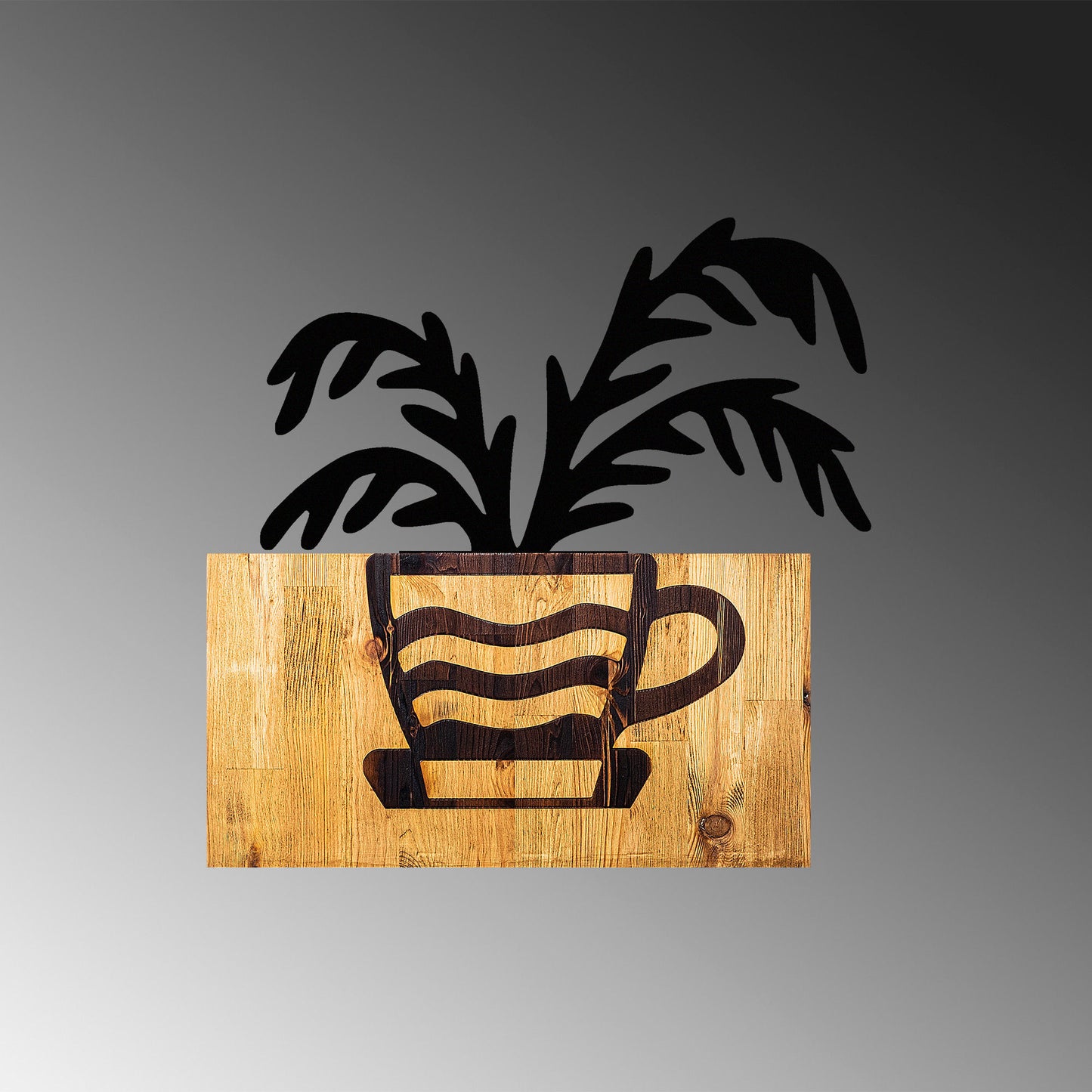 Cup Flower - Decorative Wooden Wall Accessory