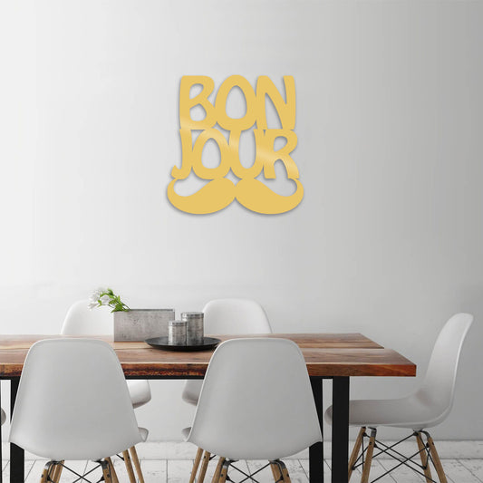 Bonjur - Gold - Decorative Metal Wall Accessory