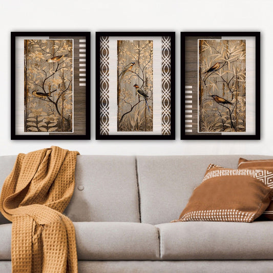 3SC125 - Decorative Framed Painting (3 Pieces)