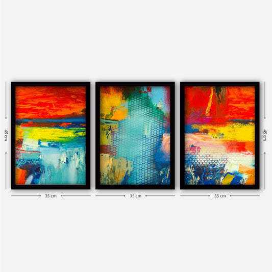 3SC148 - Decorative Framed Painting (3 Pieces)