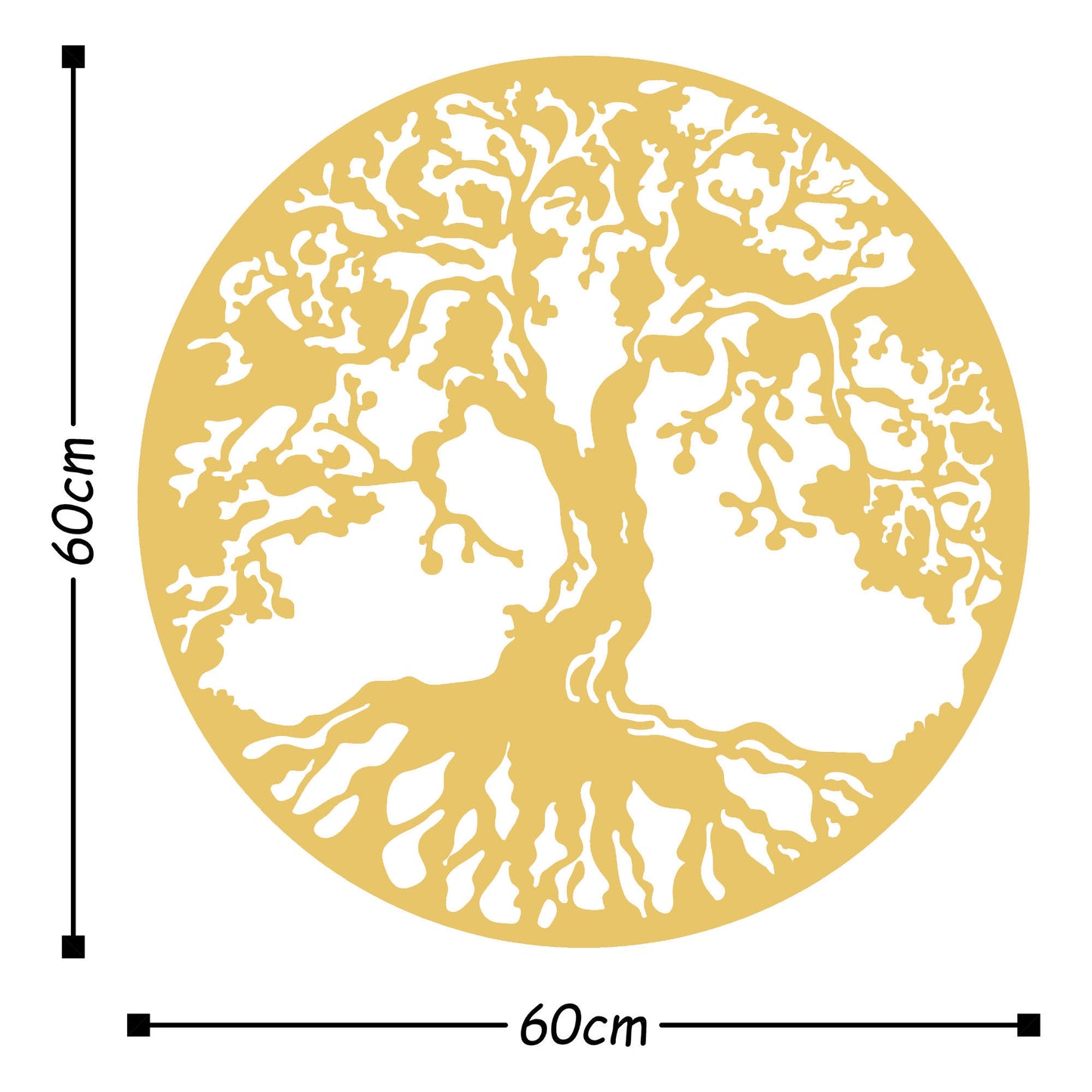 Tree - Gold - Decorative Metal Wall Accessory