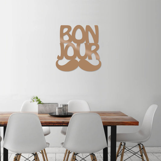 Bonjur - Copper - Decorative Metal Wall Accessory