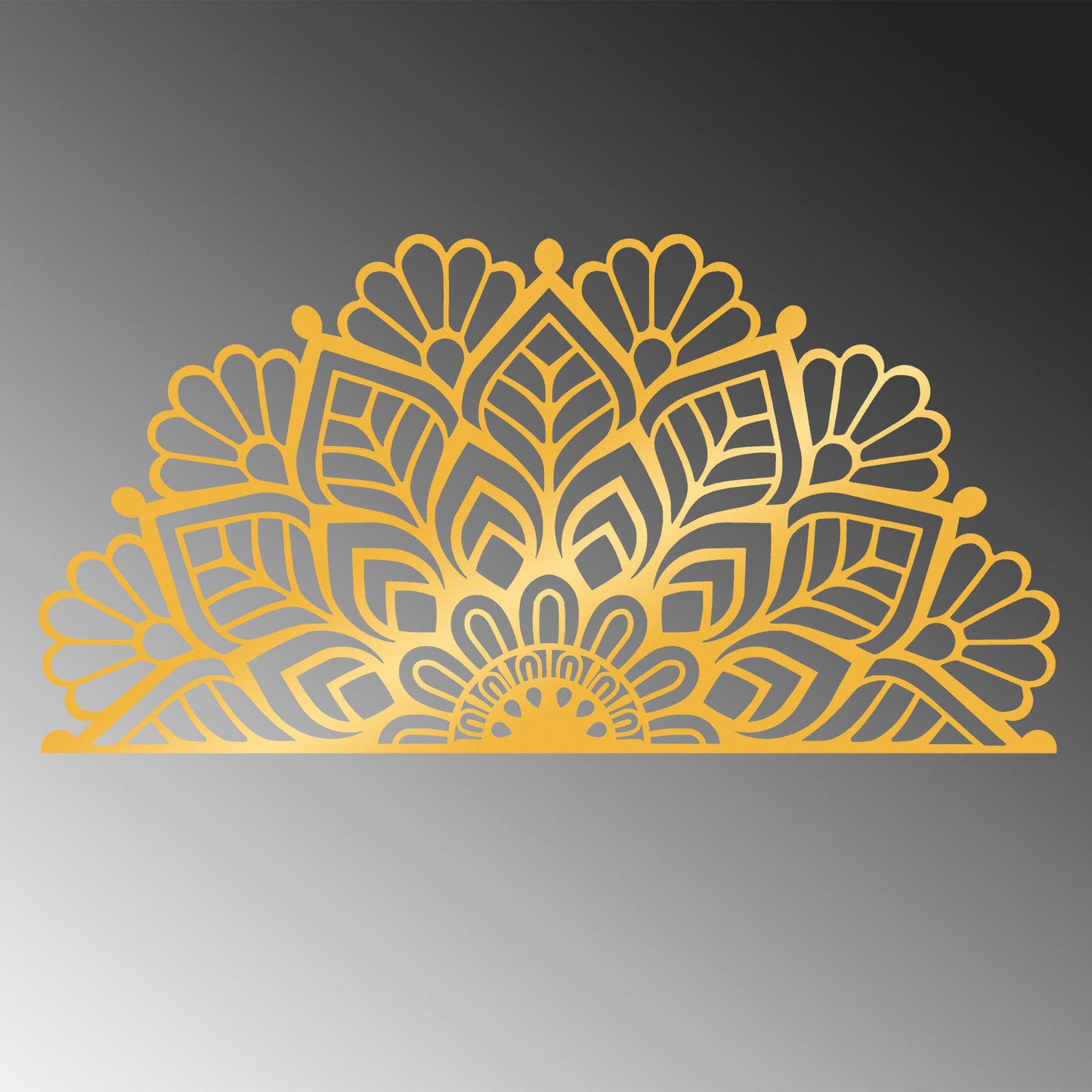 Mandala 2 - Gold - Decorative Metal Wall Accessory