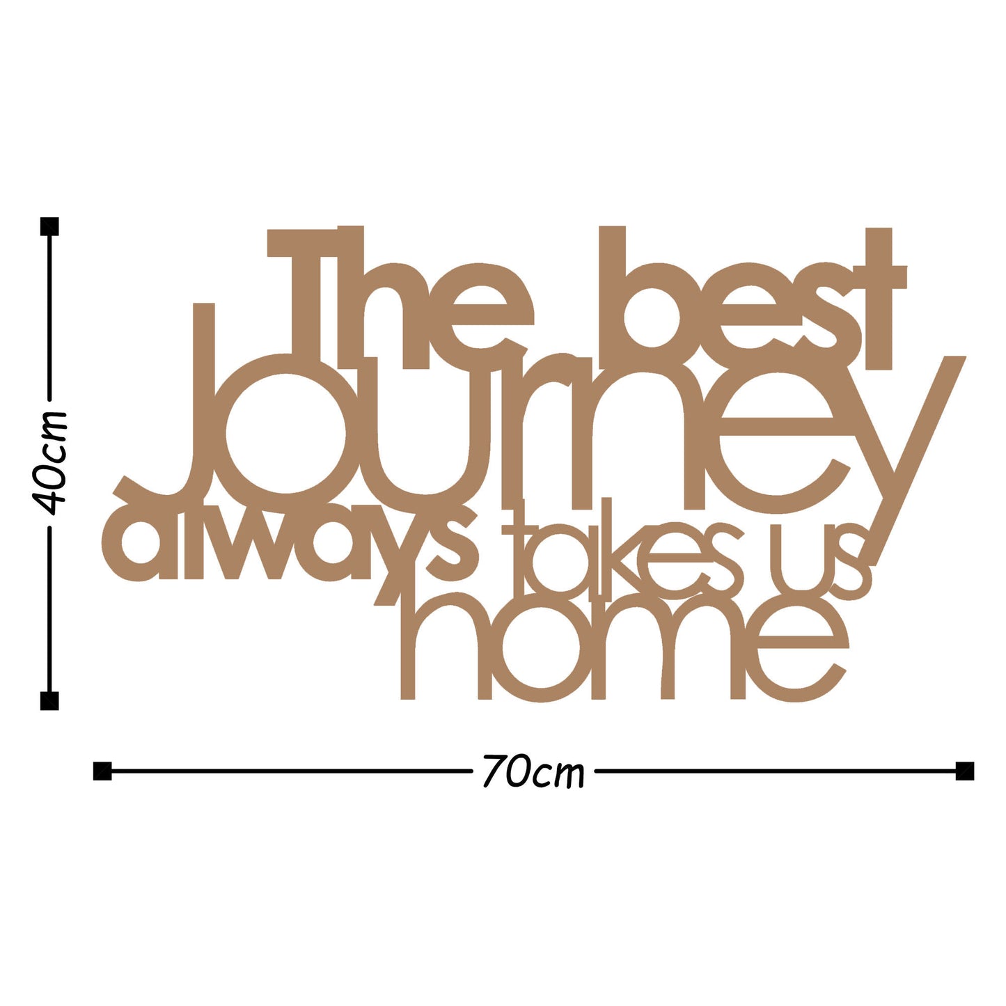 The Best Lourney Always - Copper - Decorative Metal Wall Accessory