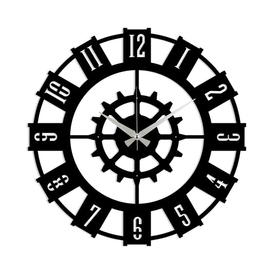 Metal Wall Clock 11 - Black - Decorative Metal Wall Clock
