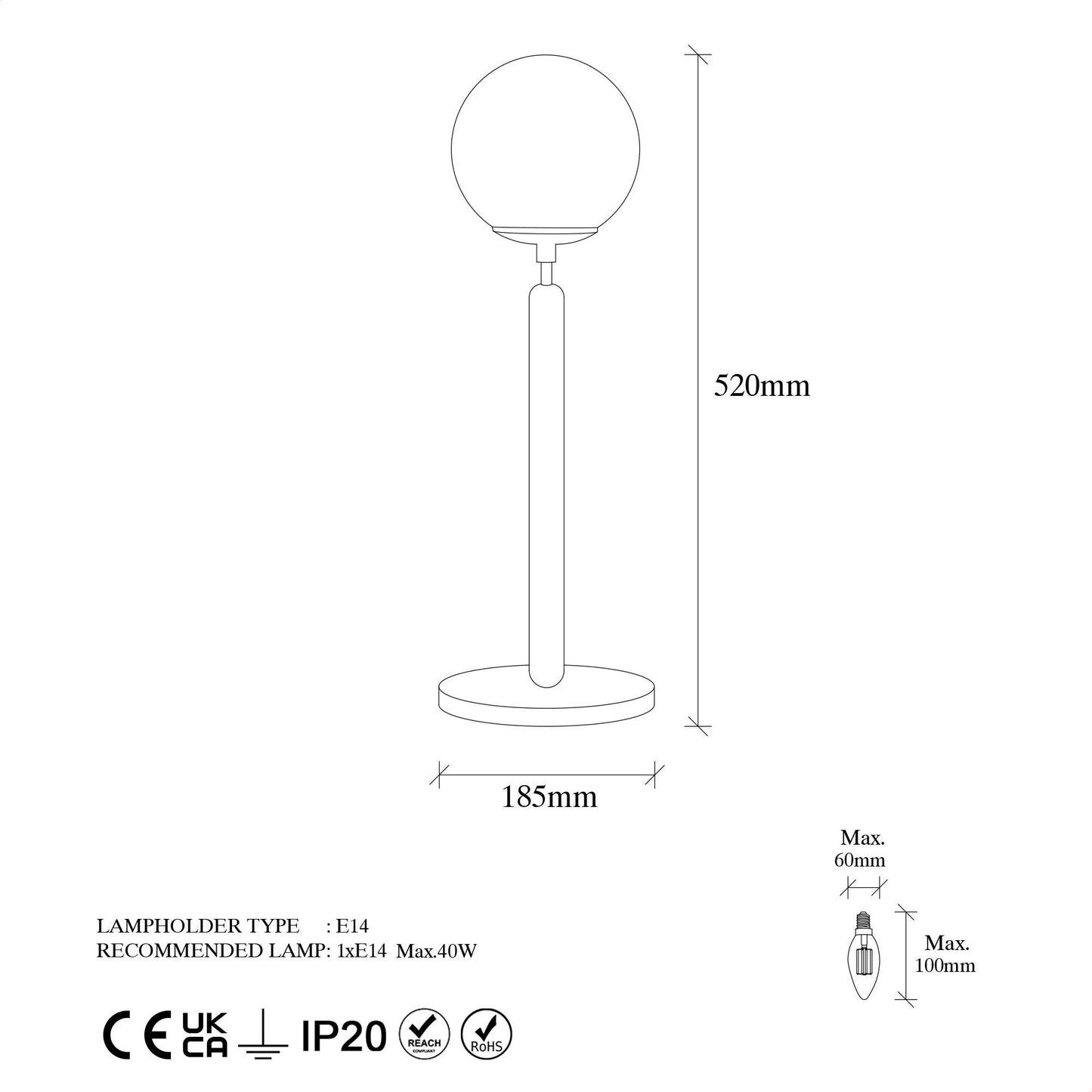 King - 11463 - Table Lamp