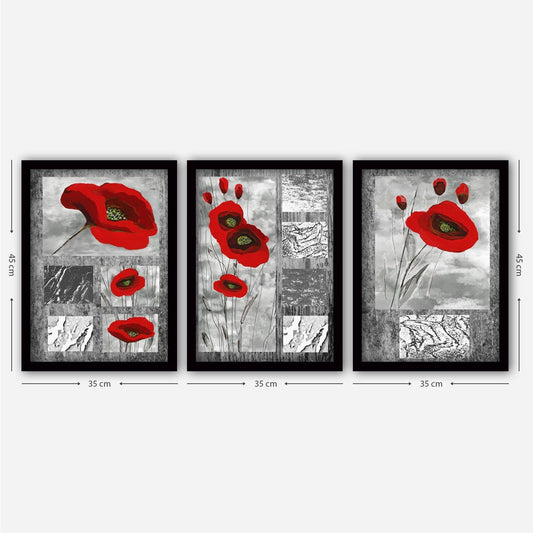 3SC120 - Decorative Framed Painting (3 Pieces)