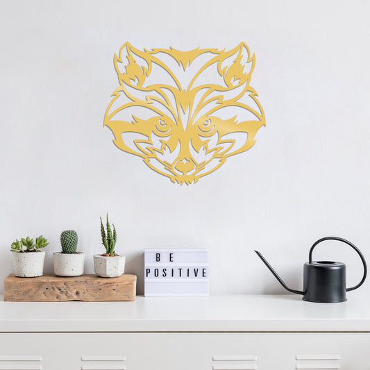 Raccoon - Gold - Decorative Metal Wall Accessory