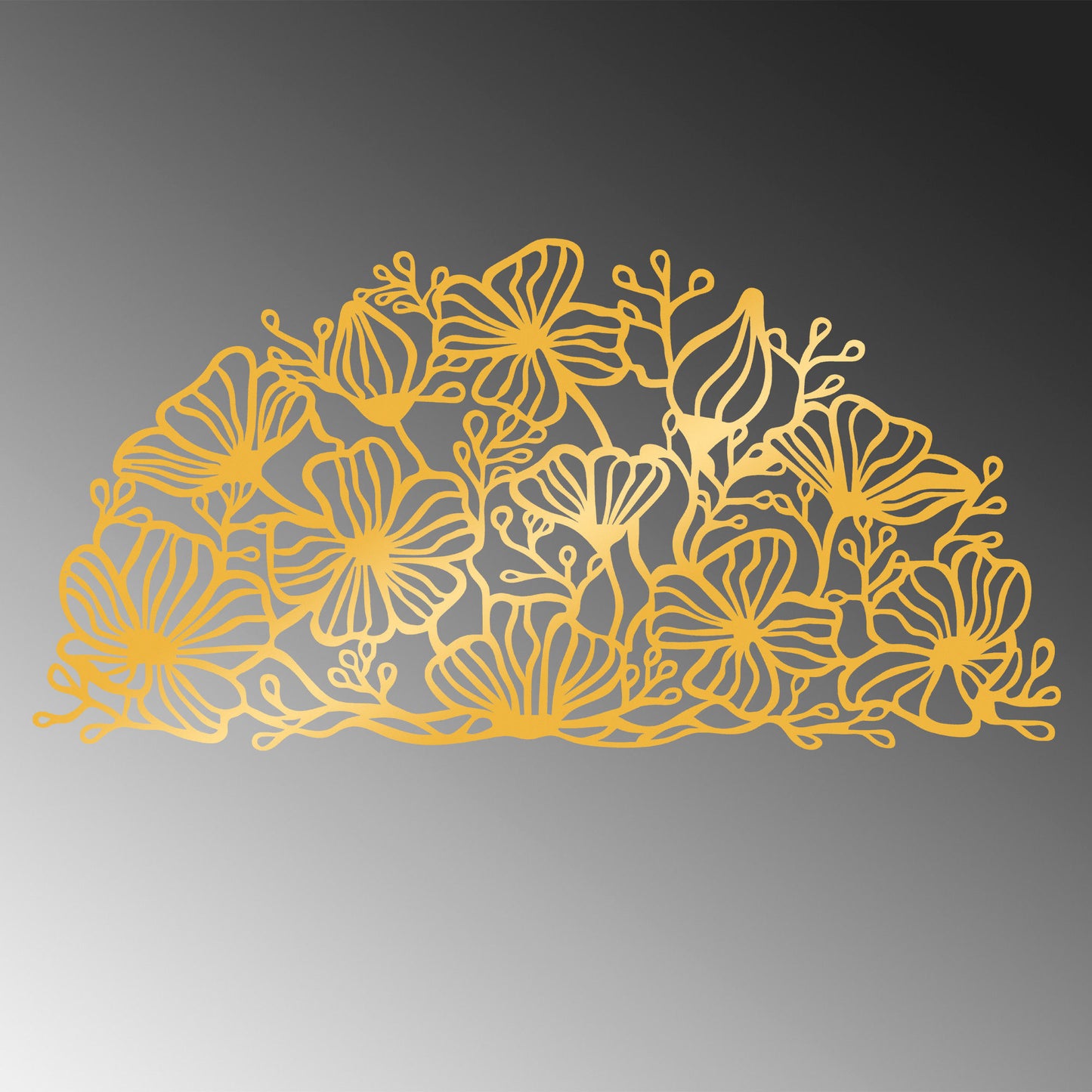 Flower - Gold - Decorative Metal Wall Accessory
