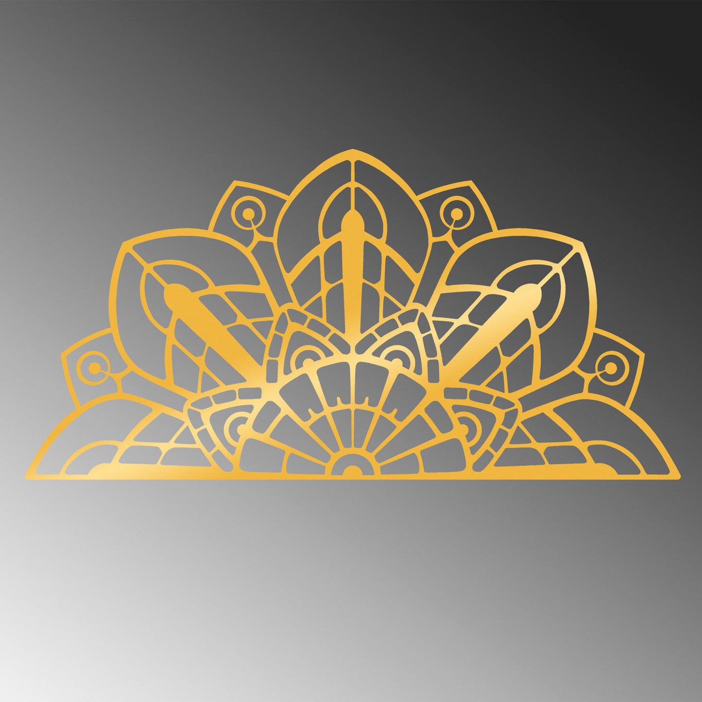 Mandala 6 - Gold - Decorative Metal Wall Accessory