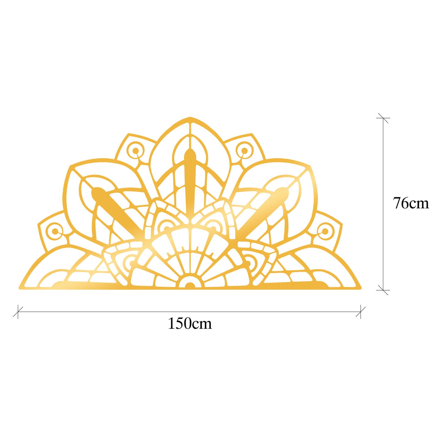 Mandala 6 - Gold - Decorative Metal Wall Accessory