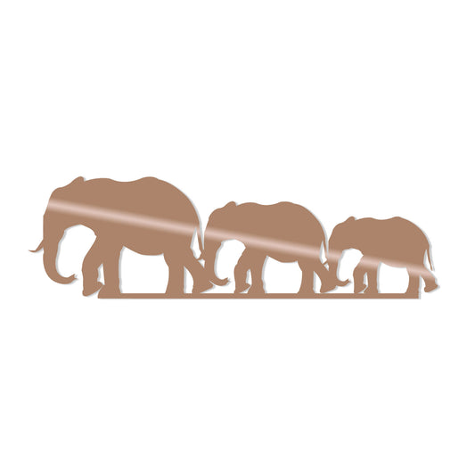 Elephants - Copper - Decorative Metal Wall Accessory