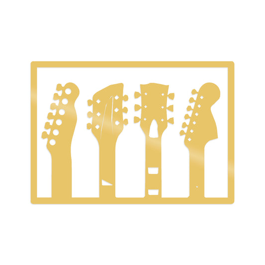 Guitar - Gold - Decorative Metal Wall Accessory