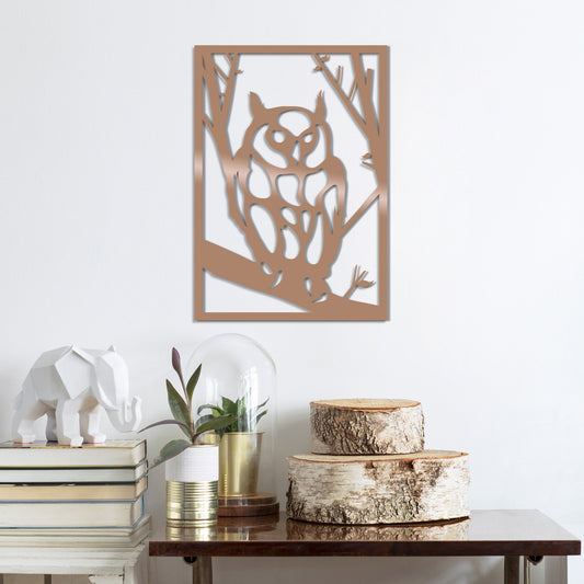 Owl - Copper - Decorative Metal Wall Accessory