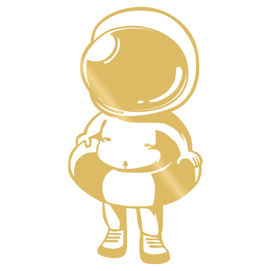 Baby Astronaut - Gold - Decorative Metal Wall Accessory