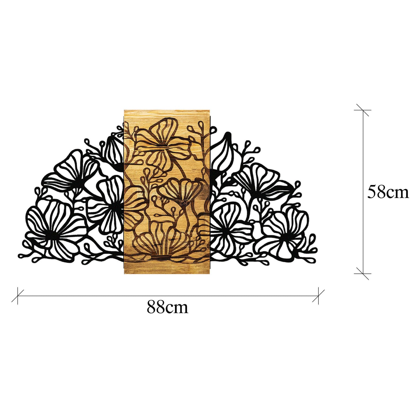 Flower 4 - Decorative Wooden Wall Accessory