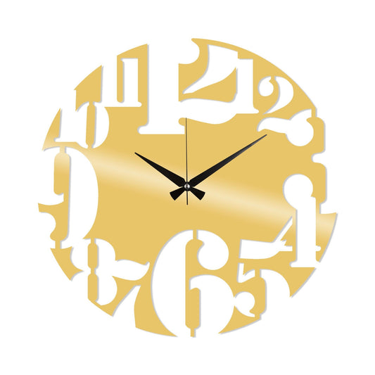 Metal Wall Clock 1 - Gold - Decorative Metal Wall Clock