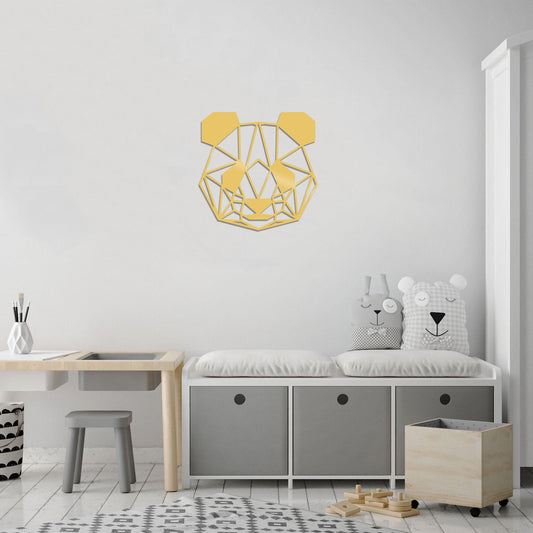 Panda - Gold - Decorative Metal Wall Accessory