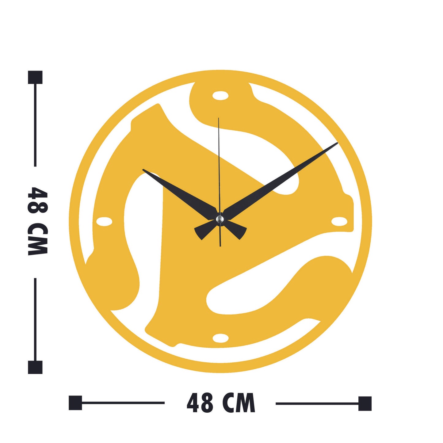 Metal Wall Clock 5 - Gold - Decorative Metal Wall Clock