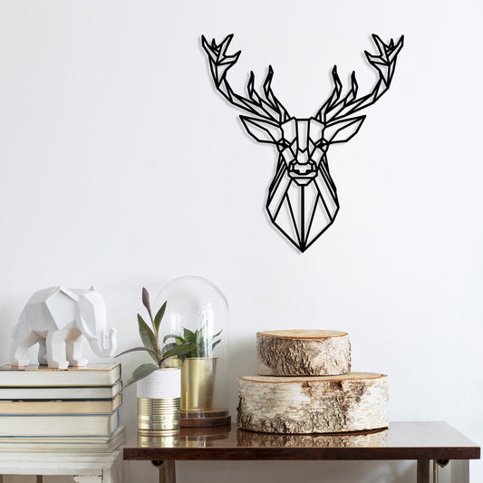 Deer4 - Black - Decorative Metal Wall Accessory