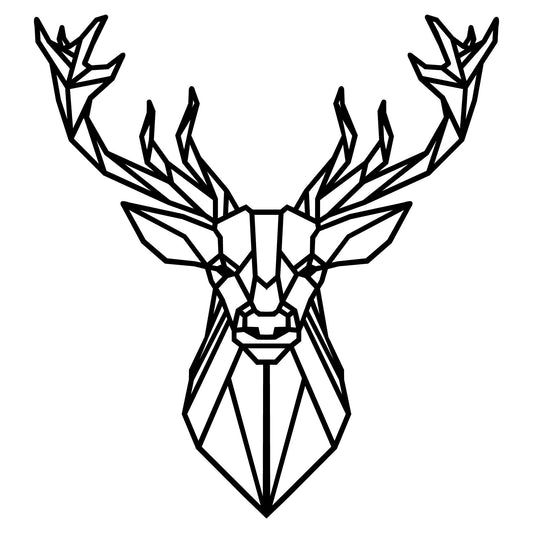 Deer4 - Black - Decorative Metal Wall Accessory