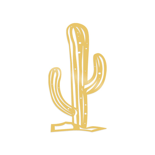 Cactus2 - Gold - Decorative Metal Wall Accessory