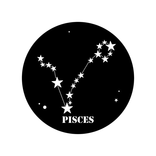 Pısces Horoscope - Black - Decorative Metal Wall Accessory