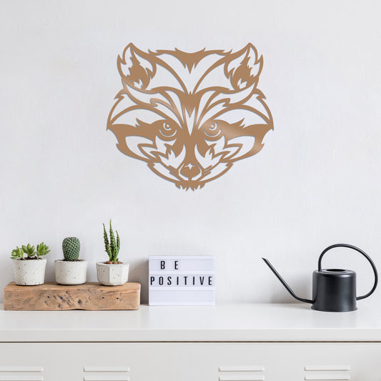 Raccoon - Copper - Decorative Metal Wall Accessory