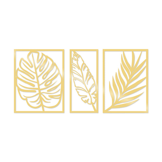Leaf 2 - Gold - Decorative Metal Wall Accessory