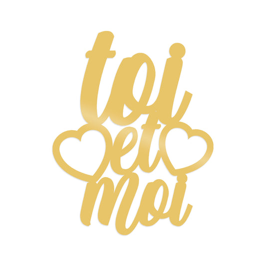 Toi Et Moi - Gold - Decorative Metal Wall Accessory