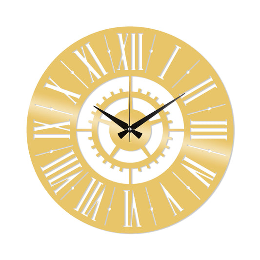 Metal Wall Clock 6 - Gold - Decorative Metal Wall Clock