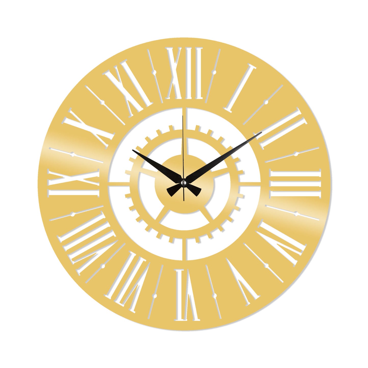 Metal Wall Clock 6 - Gold - Decorative Metal Wall Clock