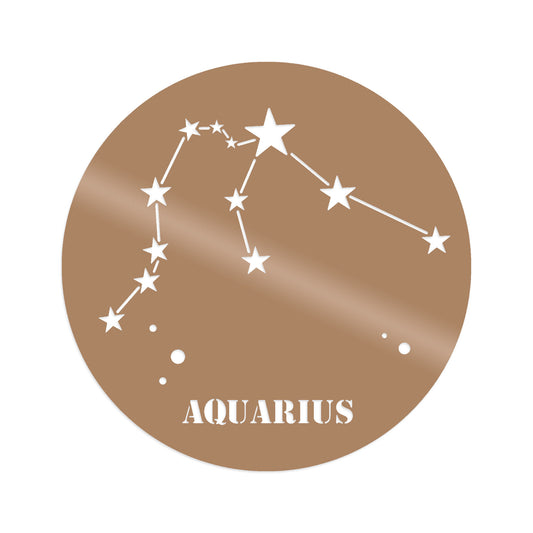 Aquarıus Horoscope - Copper - Decorative Metal Wall Accessory