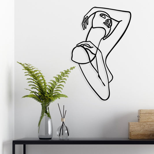 Woman And Modern Dance - Decorative Metal Wall Accessory