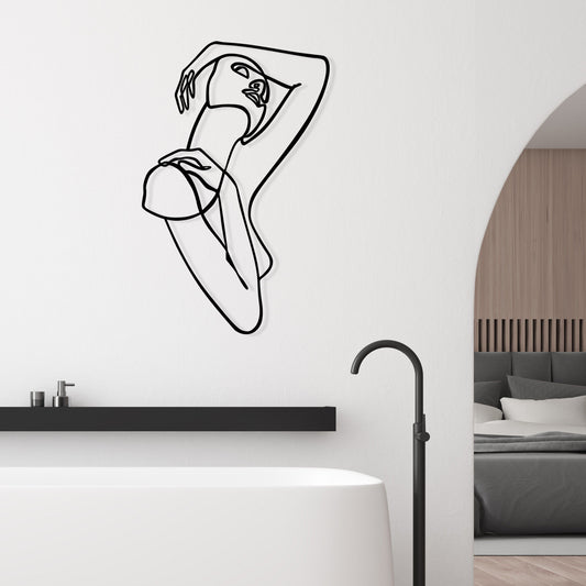 Woman And Modern Dance - Decorative Metal Wall Accessory