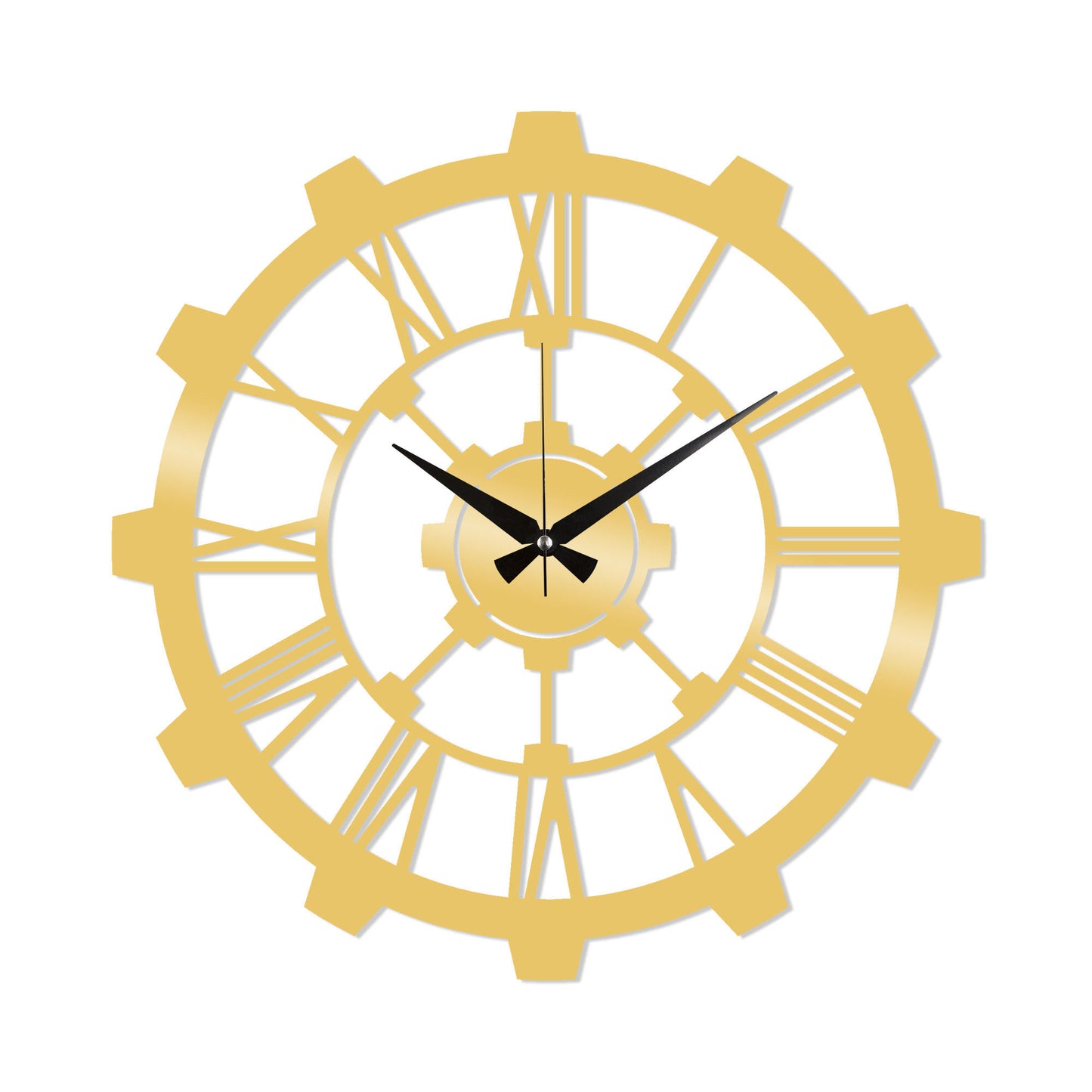 Metal Wall Clock 16 - Gold - Decorative Metal Wall Clock