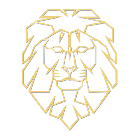 Lion - Gold - Decorative Metal Wall Accessory
