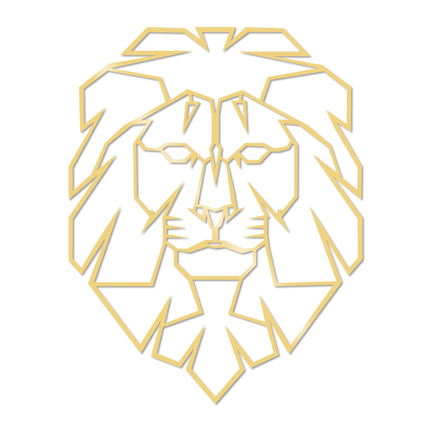 Lion - Gold - Decorative Metal Wall Accessory