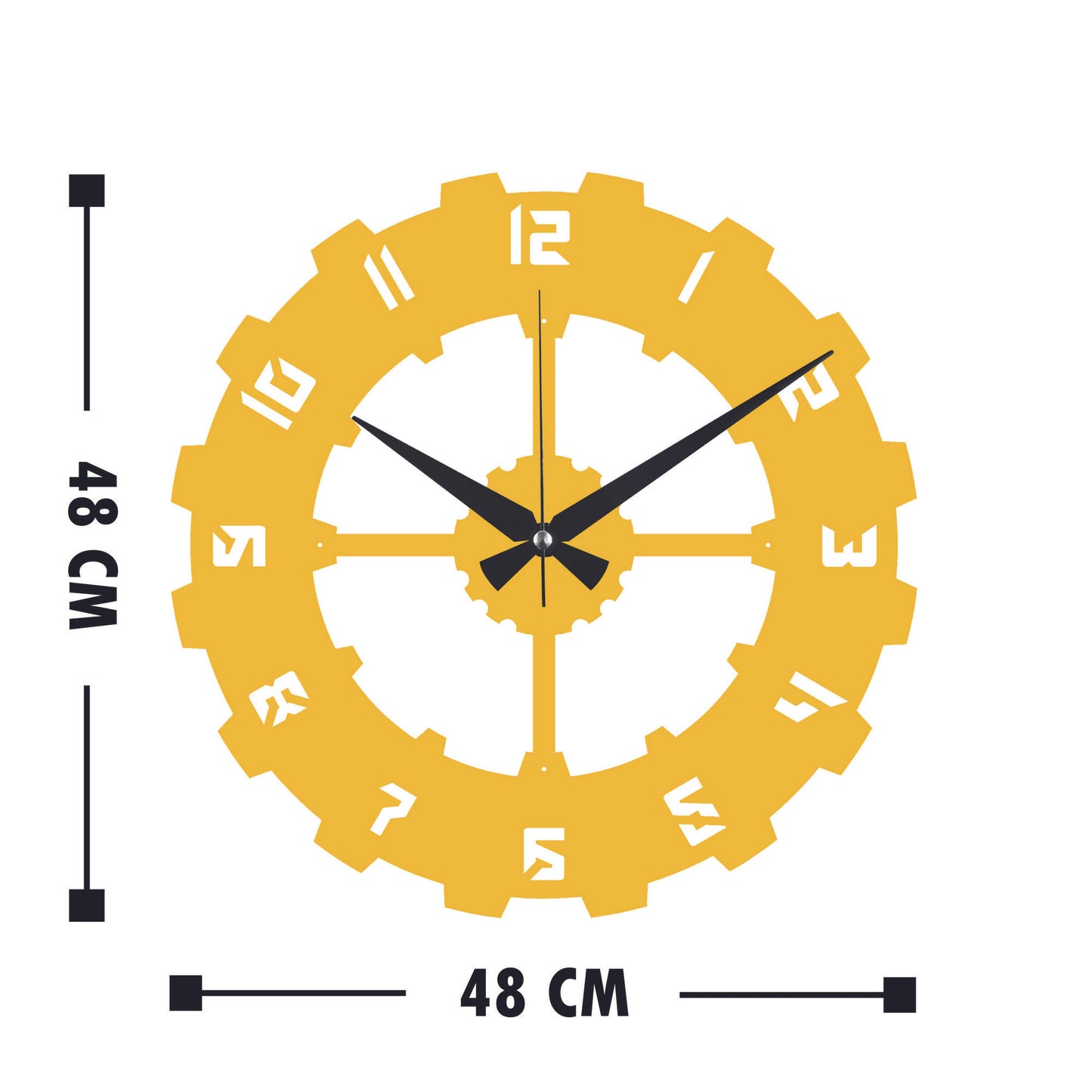 Metal Wall Clock 4 - Gold - Decorative Metal Wall Clock