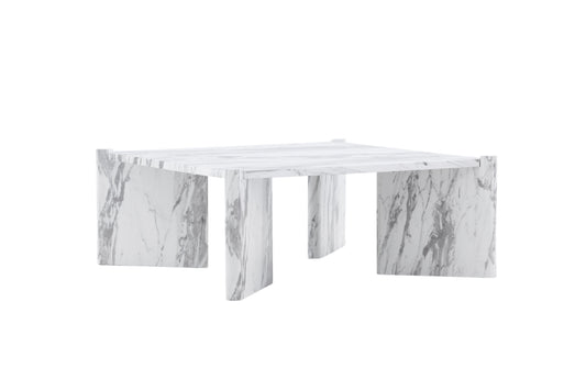 Rogaland Sofa table  - White Marblelook /  MDF-5