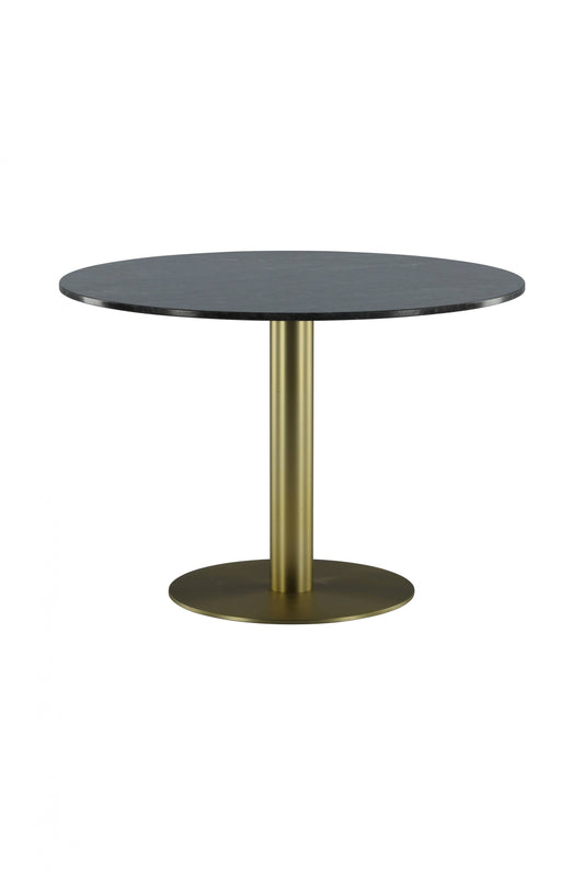 Estelle Spisebord rundt 106cm Grå Marmor / Messing / Outlet