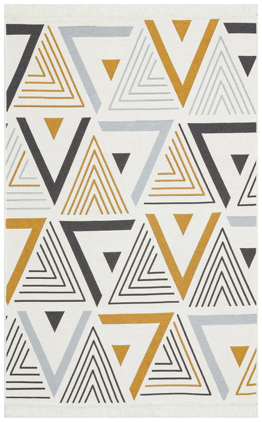 Ar 18 Yellow Grey - Hall-tæppe (80 x 150)