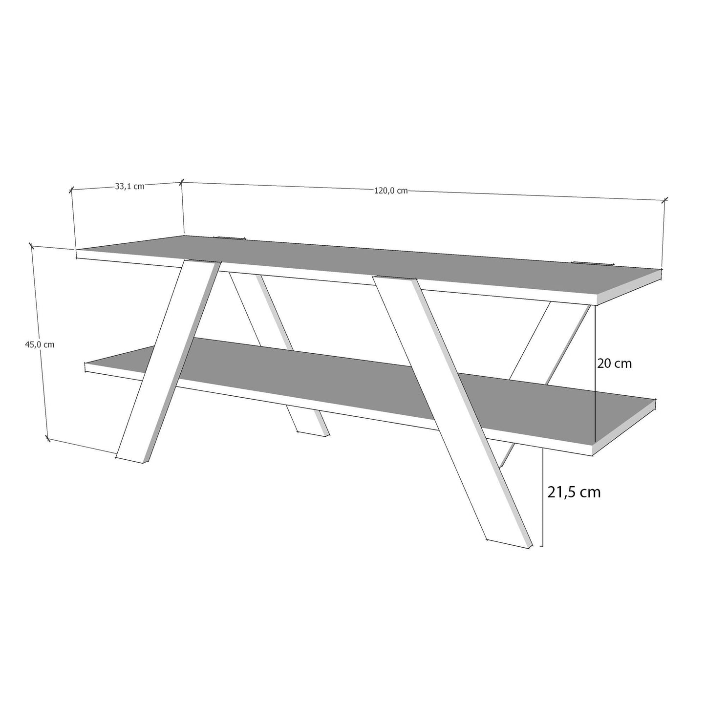 April - Hvid - TV Stand