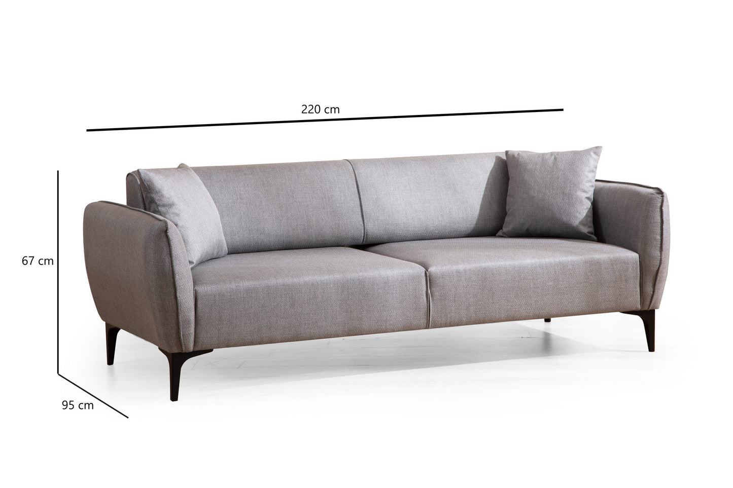 Belissimo - Grå - 3-sæders sofa