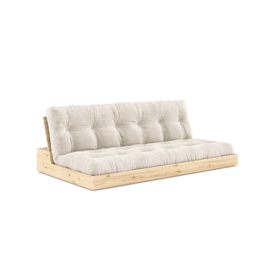 BASE CLEAR LACQUERED W. 5-LAYER MIXED MATTRESS IVORY