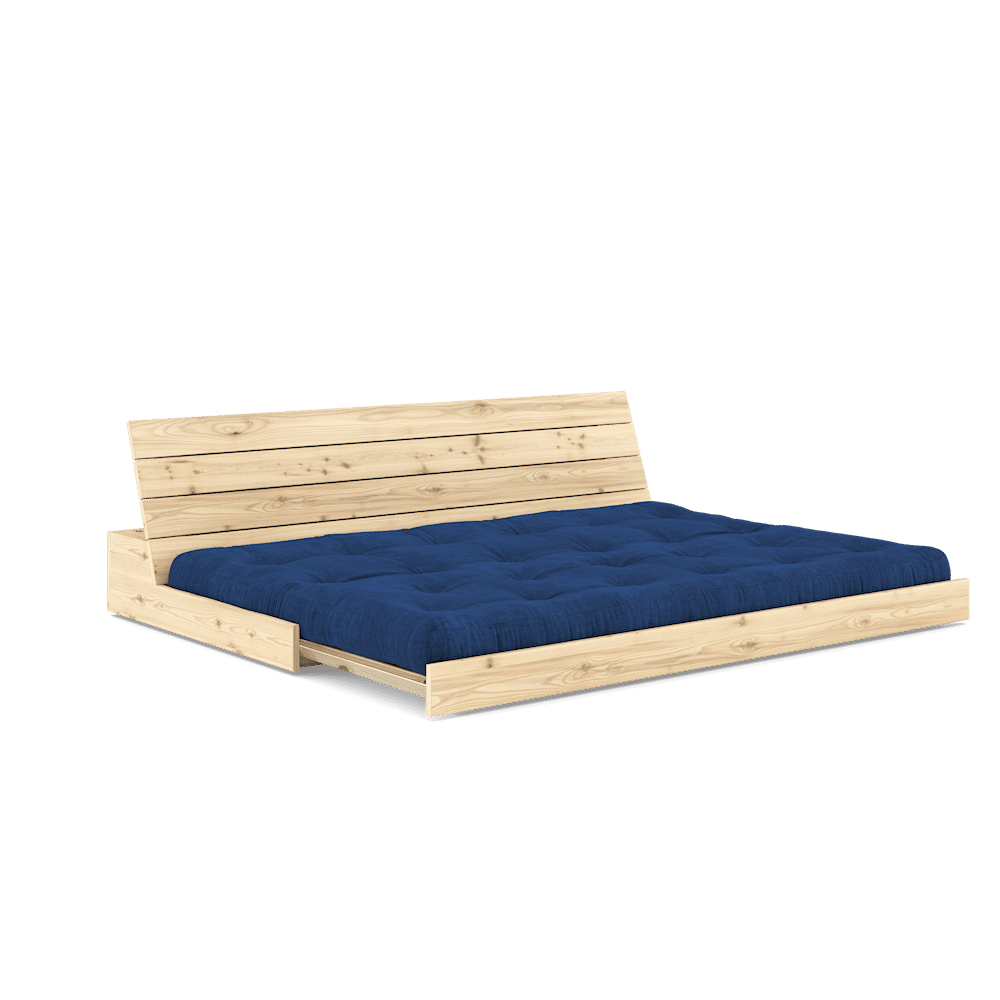Base Clear Lacquered W. 5-Layer Mixed Mattress Royal Blue